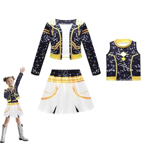 Wizvox Kostüm für Mädchen Anime-Cosplay-Kostüm mit Mantel, Oberteil und Shorts für Mädchen,A-150 von Wizvox