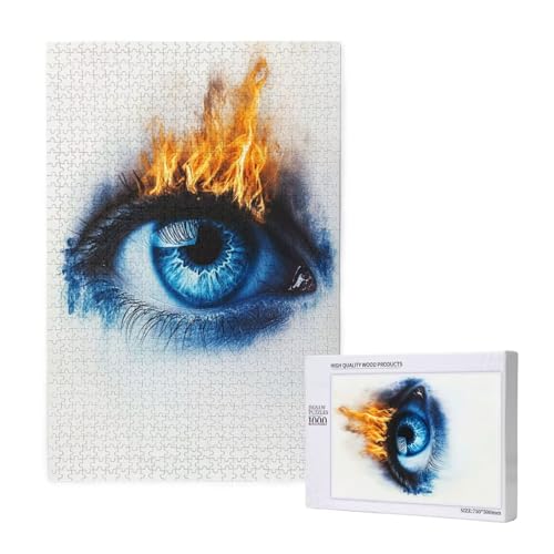 Auge Puzzle 1000 Teile Erwachsene, DIY Kunst Puzzle Design für Erwachsene und Kinder ab 5 Jahren, HD Farbe Puzzel mit Geschenkbox Verpackung for Wand Zimmer Deko Wohnzimmer, Geschenke für Frauen -5579 von Wjffnzbz