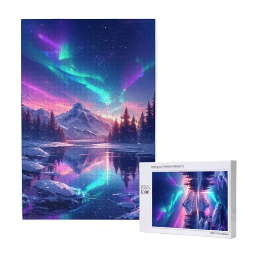 Aurora Puzzle 1000 Teile Erwachsene, Landschaft Puzzle Design für Erwachsene und Kinder ab 5 Jahren, HD Farbe Puzzel mit Geschenkbox Verpackung for Zimmer Deko Wohnzimmer, Geschenke für Frauen -8974 von Wjffnzbz