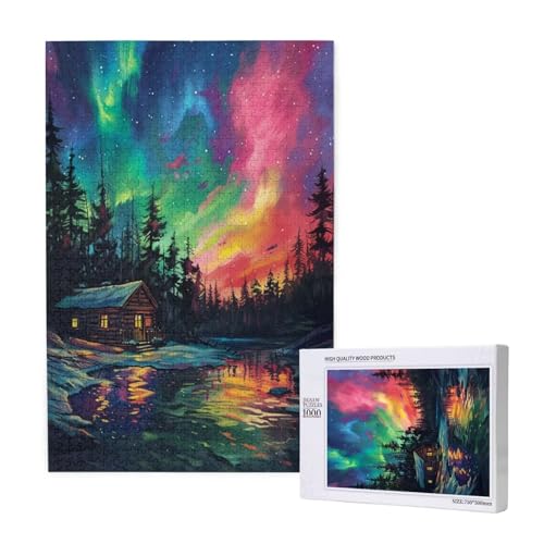 Aurora Puzzle 1500 Teile Erwachsene, DIY Kabine Puzzle Design für Erwachsene und Kinder ab 5 Jahren, HD Farbe Puzzel mit Geschenkbox Verpackung for Zimmer Deko Wohnzimmer, Geschenke für Frauen -9775 Aurora Puzzle 1500 Teile Erwachsene, DIY Kabine Puzzle Design für Erwachsene und Kinder ab 5 Jahren, HD Farbe Puzzel mit Geschenkbox Verpackung for Zimmer Deko Wohnzimmer, Geschenke für Frauen -9775 von Wjffnzbz