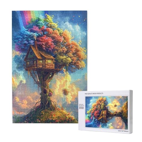 Baum Puzzle 1500 Teile Erwachsene, DIY Farbe Puzzle Design für Erwachsene und Kinder ab 5 Jahren, HD Farbe Puzzel mit Geschenkbox Verpackung for Wand Zimmer Deko Wohnzimmer, Geschenke für Frauen -9440 von Wjffnzbz
