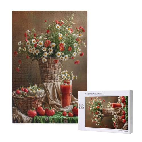 Blume Puzzle 1500 Teile Erwachsene, 5D DIY Tomate Puzzle Design für Erwachsene und Kinder ab 5 Jahren, HD Farbe Puzzel mit Geschenkbox Verpackung for Zimmer Deko Wohnzimmer, Geschenke für Frauen -8365 Blume Puzzle 1500 Teile Erwachsene, 5D DIY Tomate Puzzle Design für Erwachsene und Kinder ab 5 Jahren, HD Farbe Puzzel mit Geschenkbox Verpackung for Zimmer Deko Wohnzimmer, Geschenke für Frauen -8365 von Wjffnzbz
