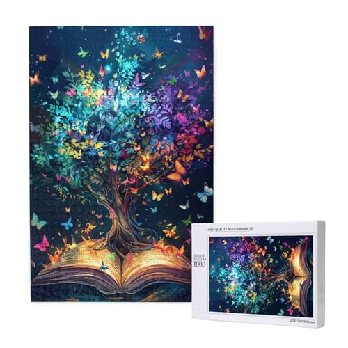 Buch Puzzle 1500 Teile Erwachsene, DIY Baum Puzzle Design für Erwachsene und Kinder ab 5 Jahren, HD Farbe Puzzel mit Geschenkbox Verpackung for Wand Zimmer Deko Wohnzimmer, Geschenke für Frauen -9525 Buch Puzzle 1500 Teile Erwachsene, DIY Baum Puzzle Design für Erwachsene und Kinder ab 5 Jahren, HD Farbe Puzzel mit Geschenkbox Verpackung for Wand Zimmer Deko Wohnzimmer, Geschenke für Frauen -9525 von Wjffnzbz