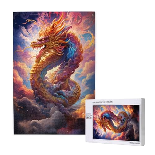 Drachen Puzzle 1000 Teile Erwachsene, Fantasie Puzzle Design für Erwachsene und Kinder ab 5 Jahren, HD Farbe Puzzel mit Geschenkbox Verpackung for Zimmer Deko Wohnzimmer, Geschenke für Frauen -6439 Drachen Puzzle 1000 Teile Erwachsene, Fantasie Puzzle Design für Erwachsene und Kinder ab 5 Jahren, HD Farbe Puzzel mit Geschenkbox Verpackung for Zimmer Deko Wohnzimmer, Geschenke für Frauen -6439 von Wjffnzbz