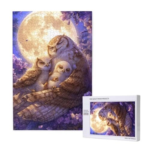 Eule Puzzle 1000 Teile Erwachsene, DIY Mond Puzzle Design für Erwachsene und Kinder ab 5 Jahren, HD Farbe Puzzel mit Geschenkbox Verpackung for Wand Zimmer Deko Wohnzimmer, Geschenke für Frauen -7074 Eule Puzzle 1000 Teile Erwachsene, DIY Mond Puzzle Design für Erwachsene und Kinder ab 5 Jahren, HD Farbe Puzzel mit Geschenkbox Verpackung for Wand Zimmer Deko Wohnzimmer, Geschenke für Frauen -7074 von Wjffnzbz