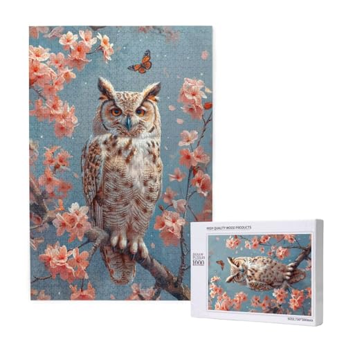 Eule Puzzle 1000 Teile Erwachsene, Kirschblüten Puzzle Design für Erwachsene und Kinder ab 5 Jahren, HD Farbe Puzzel mit Geschenkbox Verpackung for Zimmer Deko Wohnzimmer, Geschenke für Frauen -6064 Eule Puzzle 1000 Teile Erwachsene, Kirschblüten Puzzle Design für Erwachsene und Kinder ab 5 Jahren, HD Farbe Puzzel mit Geschenkbox Verpackung for Zimmer Deko Wohnzimmer, Geschenke für Frauen -6064 von Wjffnzbz