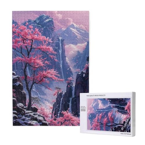 Fallen Puzzle 1500 Teile Erwachsene, 5D DIY Blume Puzzle Design für Erwachsene und Kinder ab 5 Jahren, HD Farbe Puzzel mit Geschenkbox Verpackung for Zimmer Deko Wohnzimmer, Geschenke für Frauen -7430 von Wjffnzbz