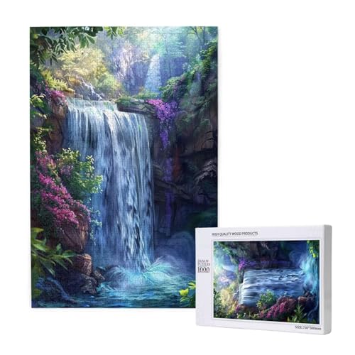 Fallen Puzzle 1500 Teile Erwachsene, 5D DIY Blume Puzzle Design für Erwachsene und Kinder ab 5 Jahren, HD Farbe Puzzel mit Geschenkbox Verpackung for Zimmer Deko Wohnzimmer, Geschenke für Frauen -6410 von Wjffnzbz