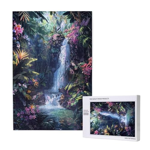Fallen Puzzle 1500 Teile Erwachsene, 5D DIY Blume Puzzle Design für Erwachsene und Kinder ab 5 Jahren, HD Farbe Puzzel mit Geschenkbox Verpackung for Zimmer Deko Wohnzimmer, Geschenke für Frauen -9030 von Wjffnzbz