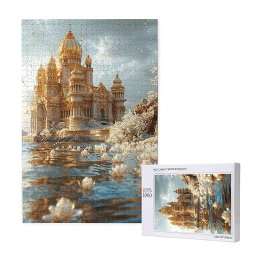 Festung Puzzle 1500 Teile Erwachsene, DIY Blume Puzzle Design für Erwachsene und Kinder ab 5 Jahren, HD Farbe Puzzel mit Geschenkbox Verpackung for Zimmer Deko Wohnzimmer, Geschenke für Frauen -7890 von Wjffnzbz