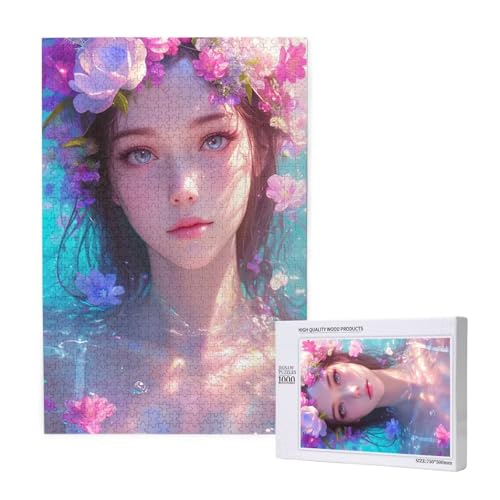 Frau Puzzle 1000 Teile Erwachsene, DIY Blume Puzzle Design für Erwachsene und Kinder ab 5 Jahren, HD Farbe Puzzel mit Geschenkbox Verpackung for Wand Zimmer Deko Wohnzimmer, Geschenke für Frauen -8704 Frau Puzzle 1000 Teile Erwachsene, DIY Blume Puzzle Design für Erwachsene und Kinder ab 5 Jahren, HD Farbe Puzzel mit Geschenkbox Verpackung for Wand Zimmer Deko Wohnzimmer, Geschenke für Frauen -8704 von Wjffnzbz