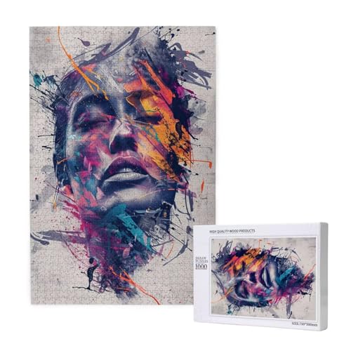 Frau Puzzle 1000 Teile Erwachsene, DIY Kunst Puzzle Design für Erwachsene und Kinder ab 5 Jahren, HD Farbe Puzzel mit Geschenkbox Verpackung for Wand Zimmer Deko Wohnzimmer, Geschenke für Frauen -7194 Frau Puzzle 1000 Teile Erwachsene, DIY Kunst Puzzle Design für Erwachsene und Kinder ab 5 Jahren, HD Farbe Puzzel mit Geschenkbox Verpackung for Wand Zimmer Deko Wohnzimmer, Geschenke für Frauen -7194 von Wjffnzbz