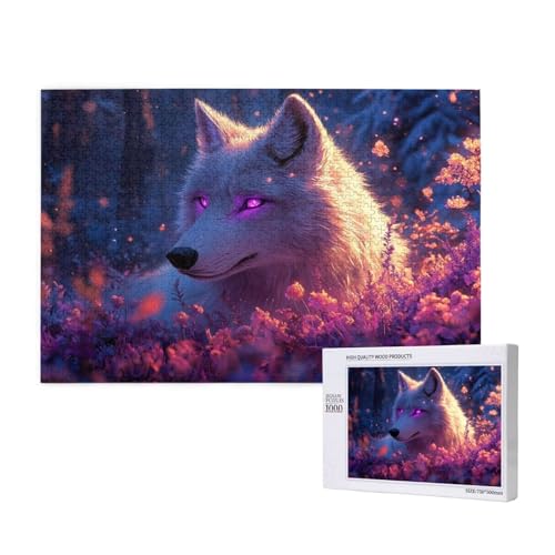 Fuchs Puzzle 500 Teile Erwachsene, DIY Blume Puzzle Design für Erwachsene und Kinder ab 5 Jahren, HD Farbe Puzzel mit Geschenkbox Verpackung for Wand Zimmer Deko Wohnzimmer, Geschenke für Frauen -208 von Wjffnzbz