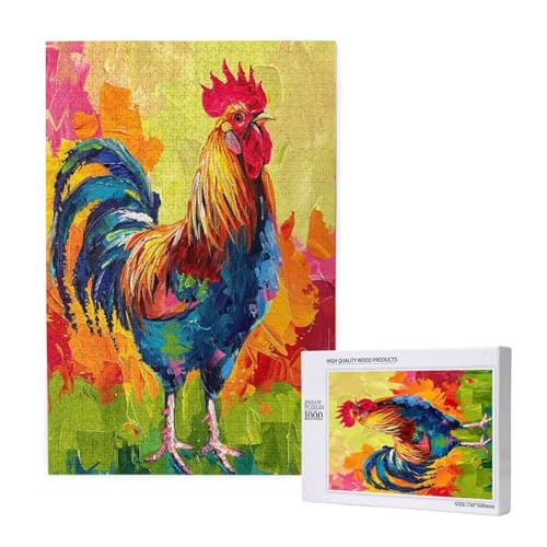 Hahn Puzzle 1000 Teile Erwachsene, DIY Tier Puzzle Design für Erwachsene und Kinder ab 5 Jahren, HD Farbe Puzzel mit Geschenkbox Verpackung for Wand Zimmer Deko Wohnzimmer, Geschenke für Frauen -8274 Hahn Puzzle 1000 Teile Erwachsene, DIY Tier Puzzle Design für Erwachsene und Kinder ab 5 Jahren, HD Farbe Puzzel mit Geschenkbox Verpackung for Wand Zimmer Deko Wohnzimmer, Geschenke für Frauen -8274 von Wjffnzbz