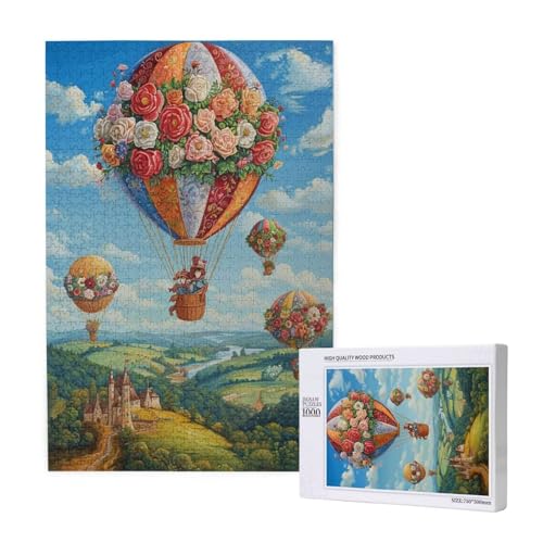 Heißluftballon Puzzle 1500 Teile Erwachsene, Blume Puzzle Design für Erwachsene und Kinder ab 5 Jahren, Farbe Puzzel mit Geschenkbox Verpackung for Zimmer Deko Wohnzimmer, Geschenke für Frauen -9705 Heißluftballon Puzzle 1500 Teile Erwachsene, Blume Puzzle Design für Erwachsene und Kinder ab 5 Jahren, Farbe Puzzel mit Geschenkbox Verpackung for Zimmer Deko Wohnzimmer, Geschenke für Frauen -9705 von Wjffnzbz