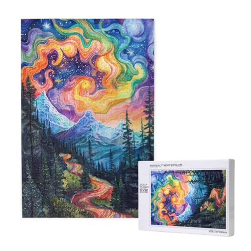 Himmel Puzzle 1000 Teile Erwachsene, DIY Fantasie Puzzle Design für Erwachsene und Kinder ab 5 Jahren, HD Farbe Puzzel mit Geschenkbox Verpackung for Zimmer Deko Wohnzimmer, Geschenke für Frauen -8684 von Wjffnzbz