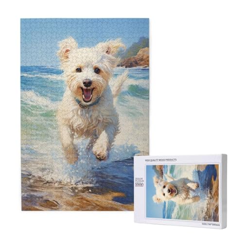 Hund Puzzle 1000 Teile Erwachsene, 5D DIY Strand Puzzle Design für Erwachsene und Kinder ab 5 Jahren, HD Farbe Puzzel mit Geschenkbox Verpackung for Zimmer Deko Wohnzimmer, Geschenke für Frauen -6534 Hund Puzzle 1000 Teile Erwachsene, 5D DIY Strand Puzzle Design für Erwachsene und Kinder ab 5 Jahren, HD Farbe Puzzel mit Geschenkbox Verpackung for Zimmer Deko Wohnzimmer, Geschenke für Frauen -6534 von Wjffnzbz
