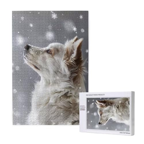 Hund Puzzle 1500 Teile Erwachsene, Schneeszene Puzzle Design für Erwachsene und Kinder ab 5 Jahren, HD Farbe Puzzel mit Geschenkbox Verpackung for Zimmer Deko Wohnzimmer, Geschenke für Frauen -9555 Hund Puzzle 1500 Teile Erwachsene, Schneeszene Puzzle Design für Erwachsene und Kinder ab 5 Jahren, HD Farbe Puzzel mit Geschenkbox Verpackung for Zimmer Deko Wohnzimmer, Geschenke für Frauen -9555 von Wjffnzbz