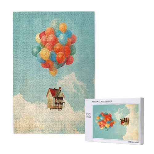 Kabine Puzzle 1500 Teile Erwachsene, DIY Ballon Puzzle Design für Erwachsene und Kinder ab 5 Jahren, HD Farbe Puzzel mit Geschenkbox Verpackung for Zimmer Deko Wohnzimmer, Geschenke für Frauen -9795 von Wjffnzbz