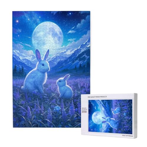 Kaninchen Puzzle 1500 Teile Erwachsene, DIY Mond Puzzle Design für Erwachsene und Kinder ab 5 Jahren, HD Farbe Puzzel mit Geschenkbox Verpackung for Zimmer Deko Wohnzimmer, Geschenke für Frauen -8585 Kaninchen Puzzle 1500 Teile Erwachsene, DIY Mond Puzzle Design für Erwachsene und Kinder ab 5 Jahren, HD Farbe Puzzel mit Geschenkbox Verpackung for Zimmer Deko Wohnzimmer, Geschenke für Frauen -8585 von Wjffnzbz