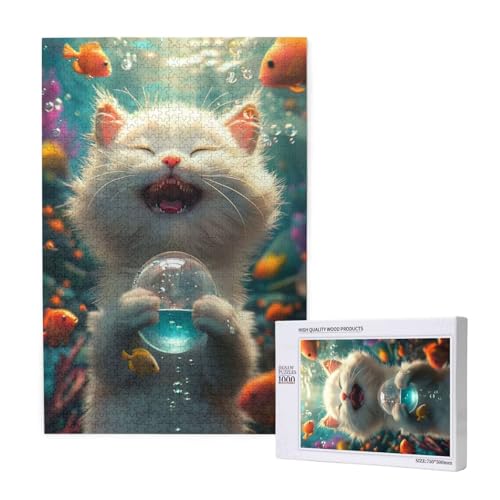 Katze Puzzle 1000 Teile Erwachsene, 5D DIY Fisch Puzzle Design für Erwachsene und Kinder ab 5 Jahren, HD Farbe Puzzel mit Geschenkbox Verpackung for Zimmer Deko Wohnzimmer, Geschenke für Frauen -8924 Katze Puzzle 1000 Teile Erwachsene, 5D DIY Fisch Puzzle Design für Erwachsene und Kinder ab 5 Jahren, HD Farbe Puzzel mit Geschenkbox Verpackung for Zimmer Deko Wohnzimmer, Geschenke für Frauen -8924 von Wjffnzbz