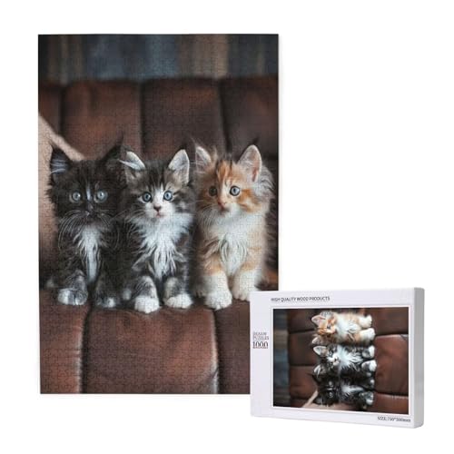 Katze Puzzle 1000 Teile Erwachsene, DIY Niedlich Puzzle Design für Erwachsene und Kinder ab 5 Jahren, HD Farbe Puzzel mit Geschenkbox Verpackung for Zimmer Deko Wohnzimmer, Geschenke für Frauen -9099 Katze Puzzle 1000 Teile Erwachsene, DIY Niedlich Puzzle Design für Erwachsene und Kinder ab 5 Jahren, HD Farbe Puzzel mit Geschenkbox Verpackung for Zimmer Deko Wohnzimmer, Geschenke für Frauen -9099 von Wjffnzbz