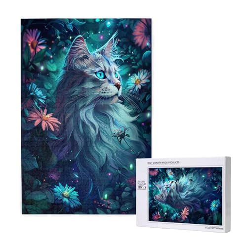 Katze Puzzle 1500 Teile Erwachsene, 5D DIY Blume Puzzle Design für Erwachsene und Kinder ab 5 Jahren, HD Farbe Puzzel mit Geschenkbox Verpackung for Zimmer Deko Wohnzimmer, Geschenke für Frauen -7245 Katze Puzzle 1500 Teile Erwachsene, 5D DIY Blume Puzzle Design für Erwachsene und Kinder ab 5 Jahren, HD Farbe Puzzel mit Geschenkbox Verpackung for Zimmer Deko Wohnzimmer, Geschenke für Frauen -7245 von Wjffnzbz