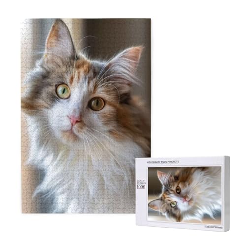 Katze Puzzle 1500 Teile Erwachsene, DIY Niedlich Puzzle Design für Erwachsene und Kinder ab 5 Jahren, HD Farbe Puzzel mit Geschenkbox Verpackung for Zimmer Deko Wohnzimmer, Geschenke für Frauen -9465 Katze Puzzle 1500 Teile Erwachsene, DIY Niedlich Puzzle Design für Erwachsene und Kinder ab 5 Jahren, HD Farbe Puzzel mit Geschenkbox Verpackung for Zimmer Deko Wohnzimmer, Geschenke für Frauen -9465 von Wjffnzbz