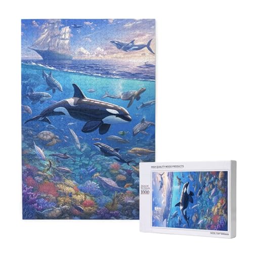Killerwal Puzzle 1500 Teile Erwachsene, Unterwasserwelt Puzzle Design für Erwachsene und Kinder ab 5 Jahren, Puzzel mit Geschenkbox Verpackung for Zimmer Deko Wohnzimmer, Geschenke für Frauen -7705 von Wjffnzbz