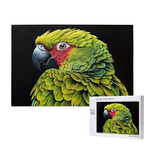 Papagei Puzzle 1000 Teile Erwachsene, 5D DIY Grün Puzzle Design für Erwachsene und Kinder ab 5 Jahren, HD Farbe Puzzel mit Geschenkbox Verpackung for Zimmer Deko Wohnzimmer, Geschenke für Frauen -3794 von Wjffnzbz
