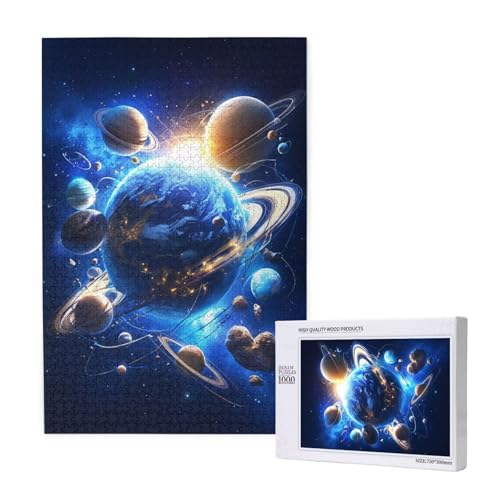 Planet Puzzle 1500 Teile Erwachsene, DIY Fantasie Puzzle Design für Erwachsene und Kinder ab 5 Jahren, HD Farbe Puzzel mit Geschenkbox Verpackung for Zimmer Deko Wohnzimmer, Geschenke für Frauen -7710 Planet Puzzle 1500 Teile Erwachsene, DIY Fantasie Puzzle Design für Erwachsene und Kinder ab 5 Jahren, HD Farbe Puzzel mit Geschenkbox Verpackung for Zimmer Deko Wohnzimmer, Geschenke für Frauen -7710 von Wjffnzbz