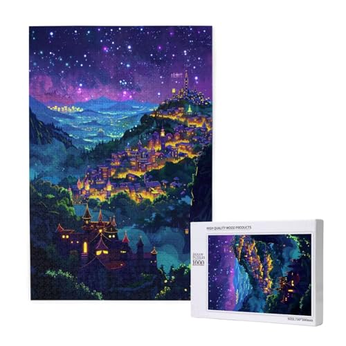 Sternenhimmel Puzzle 1000 Teile Erwachsene, DIY Fantasie Puzzle Design für Erwachsene und Kinder ab 5 Jahren, Puzzel mit Geschenkbox Verpackung for Zimmer Deko Wohnzimmer, Geschenke für Frauen -9199 von Wjffnzbz
