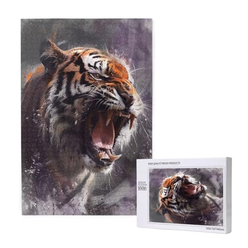 Tiger Puzzle 1000 Teile Erwachsene, DIY Tier Puzzle Design für Erwachsene und Kinder ab 5 Jahren, HD Farbe Puzzel mit Geschenkbox Verpackung for Wand Zimmer Deko Wohnzimmer, Geschenke für Frauen -8159 Tiger Puzzle 1000 Teile Erwachsene, DIY Tier Puzzle Design für Erwachsene und Kinder ab 5 Jahren, HD Farbe Puzzel mit Geschenkbox Verpackung for Wand Zimmer Deko Wohnzimmer, Geschenke für Frauen -8159 von Wjffnzbz