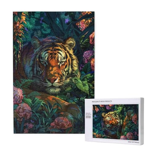 Tiger Puzzle 1500 Teile Erwachsene, 5D DIY Blume Puzzle Design für Erwachsene und Kinder ab 5 Jahren, HD Farbe Puzzel mit Geschenkbox Verpackung for Zimmer Deko Wohnzimmer, Geschenke für Frauen -9545 Tiger Puzzle 1500 Teile Erwachsene, 5D DIY Blume Puzzle Design für Erwachsene und Kinder ab 5 Jahren, HD Farbe Puzzel mit Geschenkbox Verpackung for Zimmer Deko Wohnzimmer, Geschenke für Frauen -9545 von Wjffnzbz