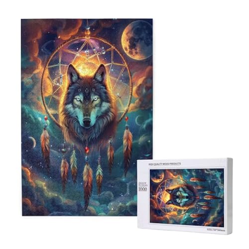 Traumfänger Puzzle 1500 Teile Erwachsene, Wolf Puzzle Design für Erwachsene und Kinder ab 5 Jahren, HD Farbe Puzzel mit Geschenkbox Verpackung for Zimmer Deko Wohnzimmer, Geschenke für Frauen -8865 Traumfänger Puzzle 1500 Teile Erwachsene, Wolf Puzzle Design für Erwachsene und Kinder ab 5 Jahren, HD Farbe Puzzel mit Geschenkbox Verpackung for Zimmer Deko Wohnzimmer, Geschenke für Frauen -8865 von Wjffnzbz