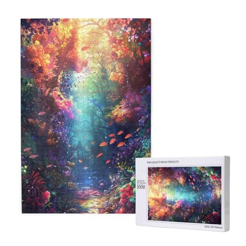 Unterwasserwelt Puzzle 1000 Teile Erwachsene, Fisch Puzzle Design für Erwachsene und Kinder ab 5 Jahren, Farbe Puzzel mit Geschenkbox Verpackung for Zimmer Deko Wohnzimmer, Geschenke für Frauen -9699 von Wjffnzbz