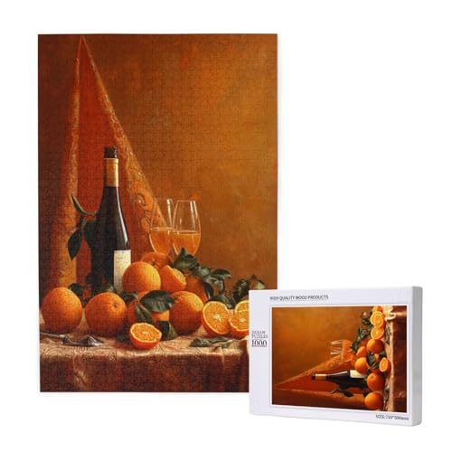 Wein Puzzle 1000 Teile Erwachsene, 5D DIY orange Puzzle Design für Erwachsene und Kinder ab 5 Jahren, HD Farbe Puzzel mit Geschenkbox Verpackung for Zimmer Deko Wohnzimmer, Geschenke für Frauen -9109 Wein Puzzle 1000 Teile Erwachsene, 5D DIY orange Puzzle Design für Erwachsene und Kinder ab 5 Jahren, HD Farbe Puzzel mit Geschenkbox Verpackung for Zimmer Deko Wohnzimmer, Geschenke für Frauen -9109 von Wjffnzbz