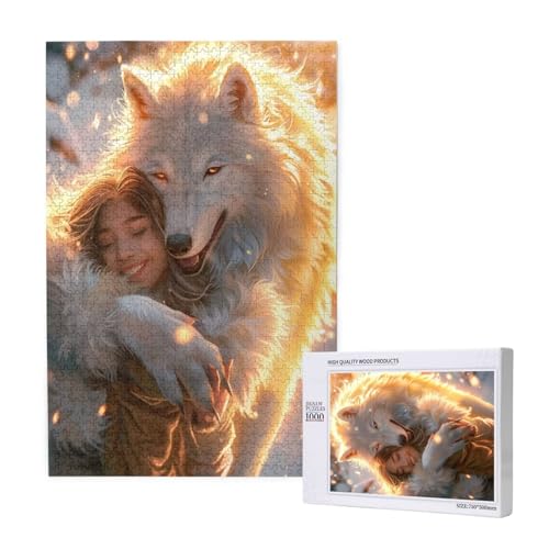 Wolf Puzzle 1000 Teile Erwachsene, 5D DIY Mädchen Puzzle Design für Erwachsene und Kinder ab 5 Jahren, HD Farbe Puzzel mit Geschenkbox Verpackung for Zimmer Deko Wohnzimmer, Geschenke für Frauen -7279 Wolf Puzzle 1000 Teile Erwachsene, 5D DIY Mädchen Puzzle Design für Erwachsene und Kinder ab 5 Jahren, HD Farbe Puzzel mit Geschenkbox Verpackung for Zimmer Deko Wohnzimmer, Geschenke für Frauen -7279 von Wjffnzbz
