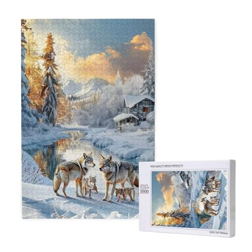 Wolf Puzzle 1000 Teile Erwachsene, Schneeszene Puzzle Design für Erwachsene und Kinder ab 5 Jahren, HD Farbe Puzzel mit Geschenkbox Verpackung for Zimmer Deko Wohnzimmer, Geschenke für Frauen -6329 Wolf Puzzle 1000 Teile Erwachsene, Schneeszene Puzzle Design für Erwachsene und Kinder ab 5 Jahren, HD Farbe Puzzel mit Geschenkbox Verpackung for Zimmer Deko Wohnzimmer, Geschenke für Frauen -6329 von Wjffnzbz