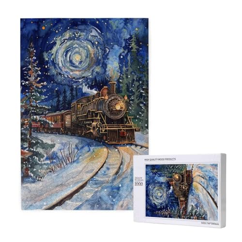 Zug Puzzle 1500 Teile Erwachsene, Sternenhimmel Puzzle Design für Erwachsene und Kinder ab 5 Jahren, HD Farbe Puzzel mit Geschenkbox Verpackung for Zimmer Deko Wohnzimmer, Geschenke für Frauen -9640 Zug Puzzle 1500 Teile Erwachsene, Sternenhimmel Puzzle Design für Erwachsene und Kinder ab 5 Jahren, HD Farbe Puzzel mit Geschenkbox Verpackung for Zimmer Deko Wohnzimmer, Geschenke für Frauen -9640 von Wjffnzbz