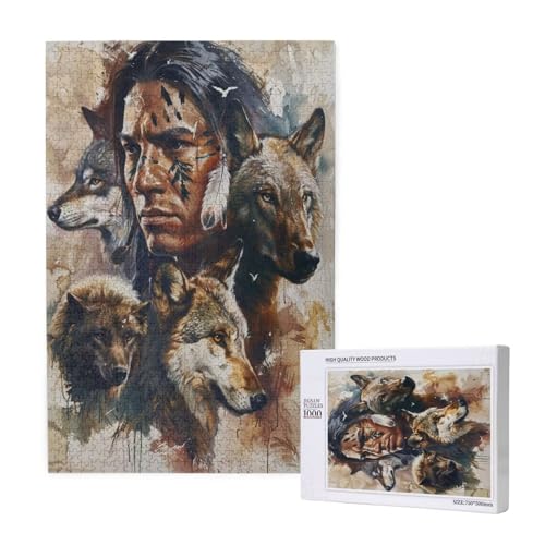 indisch Puzzle 1500 Teile Erwachsene, 5D DIY Wolf Puzzle Design für Erwachsene und Kinder ab 5 Jahren, HD Farbe Puzzel mit Geschenkbox Verpackung for Zimmer Deko Wohnzimmer, Geschenke für Frauen -6240 indisch Puzzle 1500 Teile Erwachsene, 5D DIY Wolf Puzzle Design für Erwachsene und Kinder ab 5 Jahren, HD Farbe Puzzel mit Geschenkbox Verpackung for Zimmer Deko Wohnzimmer, Geschenke für Frauen -6240 von Wjffnzbz