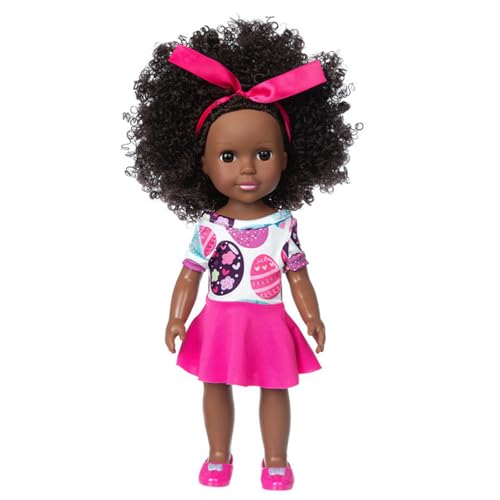 14 Zoll Schwarze Mädchenpuppen Pflegende Puppen Realistische Handgemachte Weiche Vinyls Afrikanische Reborns Spielzeug Erziehungsspiel Beliebte Geschenke von Wjsdsg