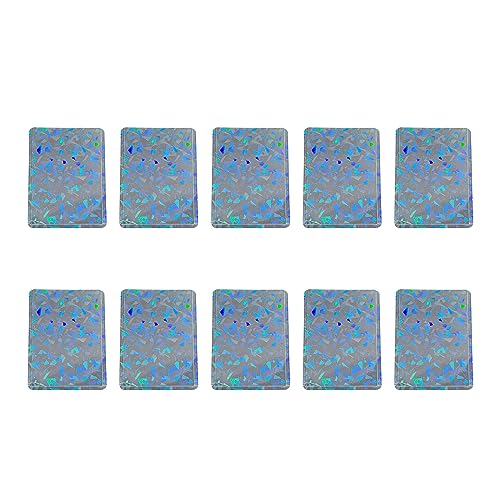 Wjsdsg 10 Stück Holographics Kartenhüllen Sammelkartenhülle Wasserdichter Fotokartenhalter Funkelnde Schutzhülle von Wjsdsg