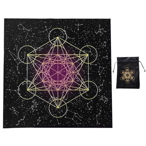 Wjsdsg Samt Wahrsagerei Tischdecke Mit Tarot Tasche Tasche Nordic Metaphysische Tuch Karten Brettspiel Tisch Abdeckung Karte Matte von Wjsdsg
