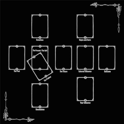 Wjsdsg Tarot Tischdecke Weissagungen Karten Tischdecke Orakel Brettspielmatte Quadratische Form Pendel Altäre Tischdecke von Wjsdsg