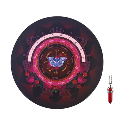 Wjsdsg Wahrsagematte Mit Kristall Wahrsagerei Halskette Gummi Wahrsagematte Für Party Brettspiel Für Tabletop Gaming von Wjsdsg