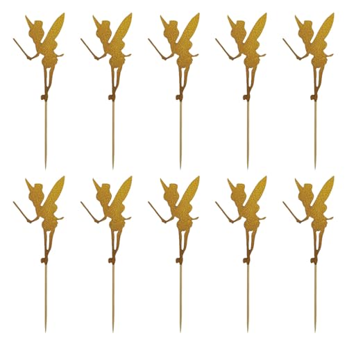 1 Set goldene Akzent-Kuchenaufsätze in Lebensmittelqualität, Cupcake-Topper für Geburtstagsfeiern und individuelle Desserts von Wkldjf