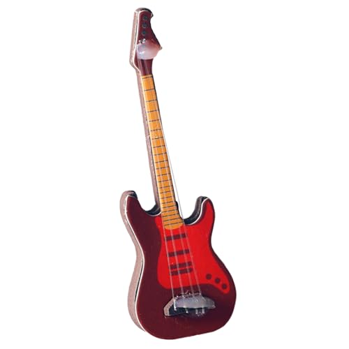 Für 1/6 1/12 Miniatur Gitarre Holz Elektro/Klassiker Gitarrenmodell Instrument Spielzeuggeschenk Für Kinder Kinder von Wkldjf