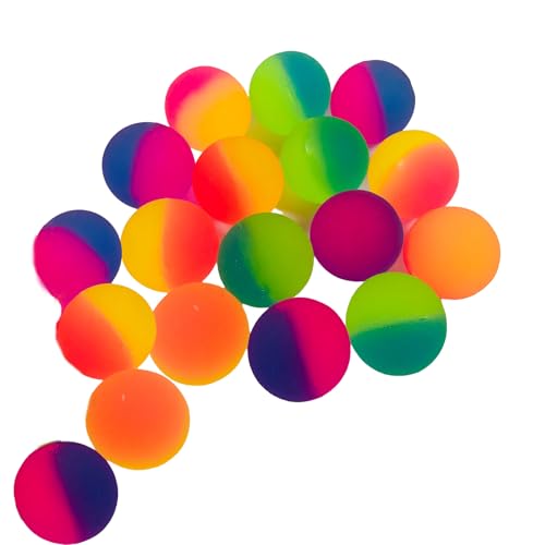 Wkldjf 20pcs High Bouncing Sphäre Sortierte Farbfhere Gummi Sphäre Für Kinderunterhaltungsschule Belohnung Spielzeug von Wkldjf