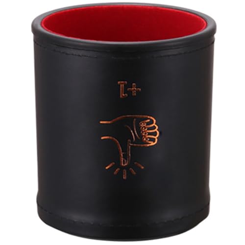 Wkldjf Fashion Pu Leder Dices Cup Handmuster Dices Shaker Cup Quiet Shaker Cup Pubs Dices Supply von Wkldjf